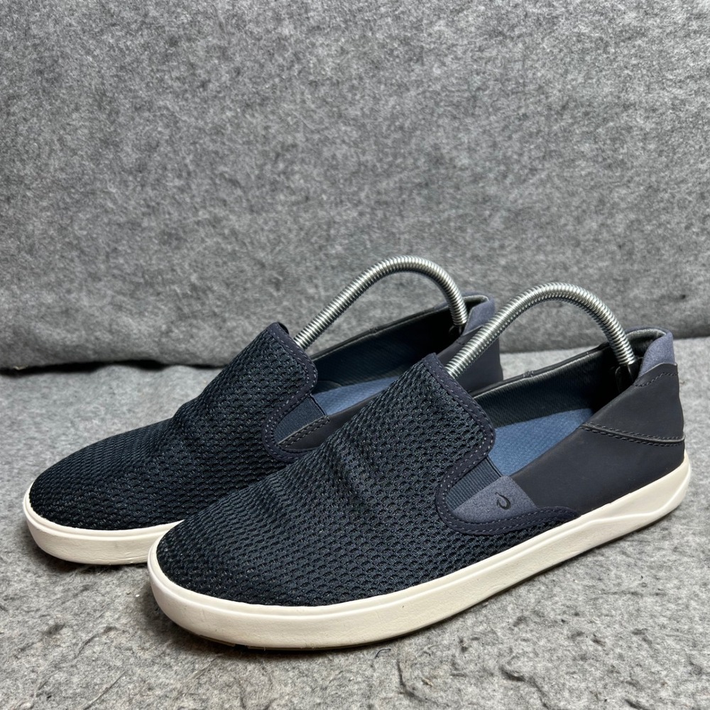 OluKai Nohea Mesh Navy Blue Slip On Casual Shoes Mens Sneaker Comfort Size 9